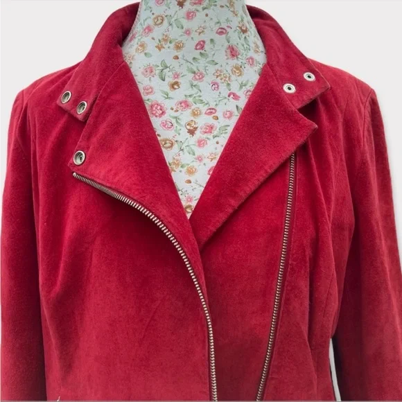 Alfani 100% Leather Suede Jacket - Picture 6 of 13